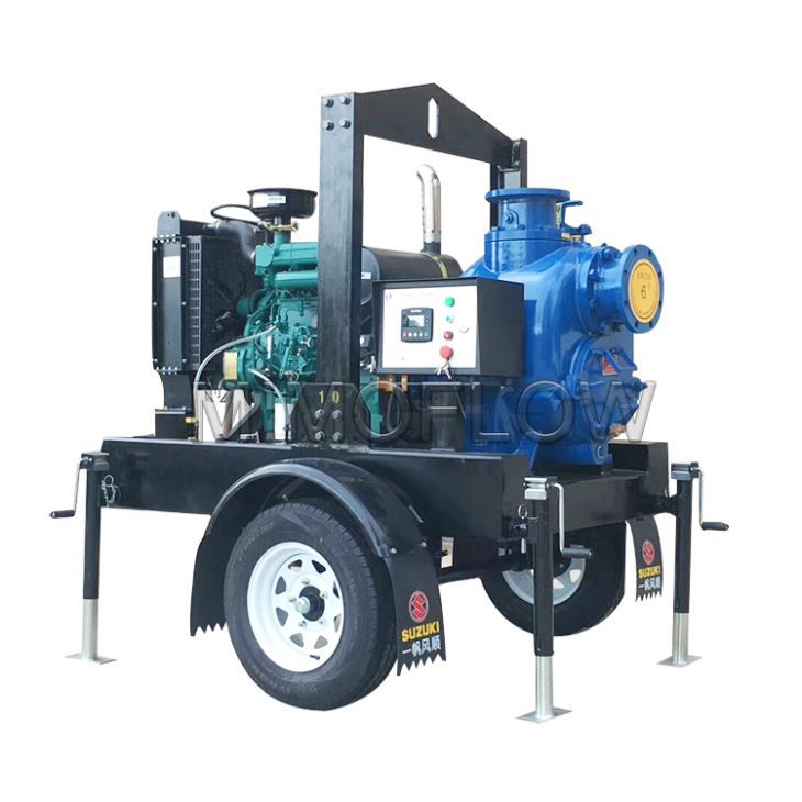 带拖车的大容量自吸柴油机排污泵雷竞技官网最新版